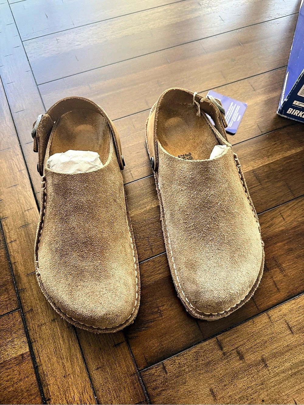 Birkenstock Lutry Suede Clogs in Brown EU 39 NWT